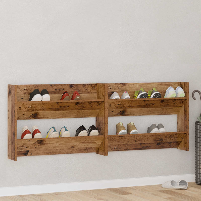 Dulap pentru pantofi 2 buc. 80 x 18 x 60 cm Lemn prelucrat