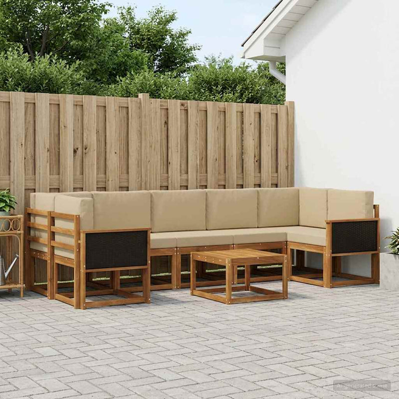 Set de canapele de exterior 6 buc.