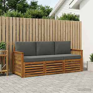 Seturi de canapele 3 buc. Lemn Solid de Acacia