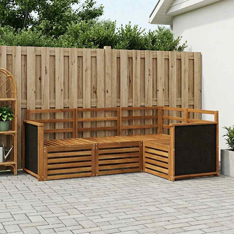 Set de canapele de exterior 4 buc. Poliester