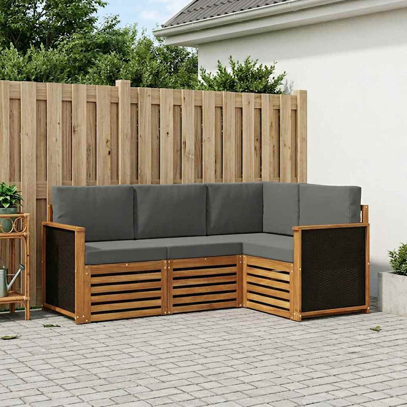Set de canapele de exterior 4 buc. Poliester