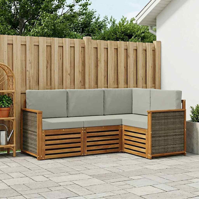Set de canapele de exterior 4 buc. Poliester