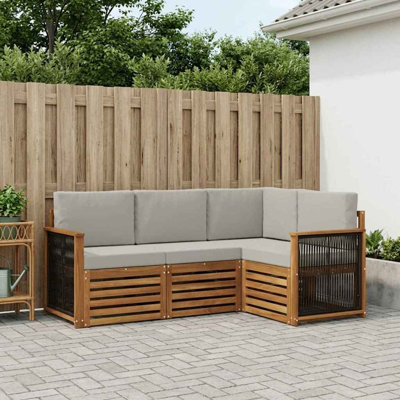 Set de canapele de exterior 4 buc. Poliester