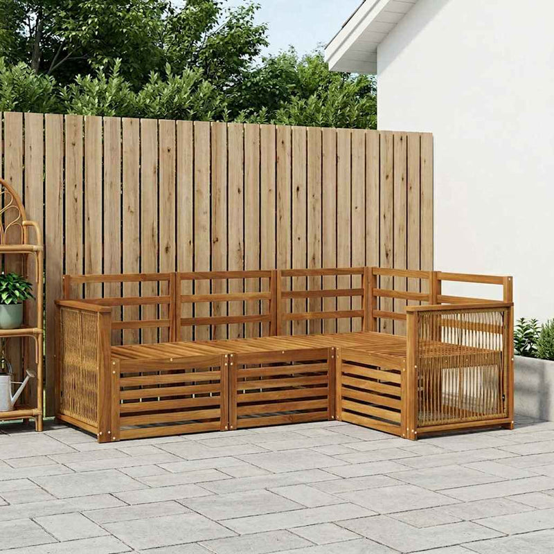 Set de canapele de exterior 4 buc. Poliester