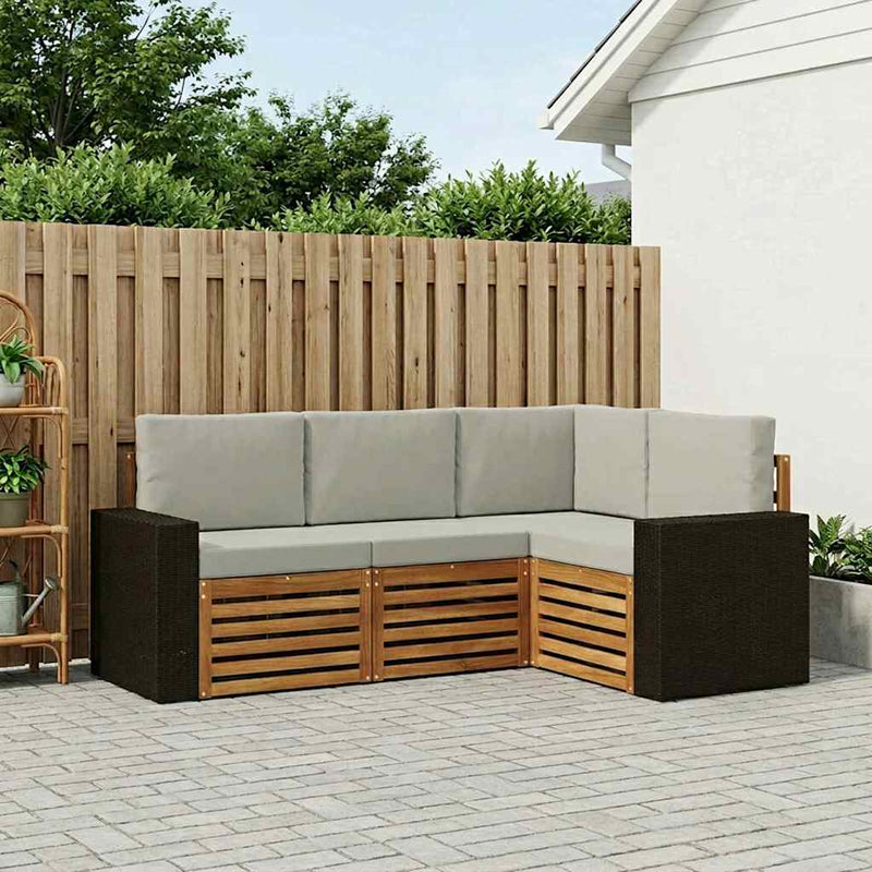 Set de canapele de exterior 4 buc. Poliester