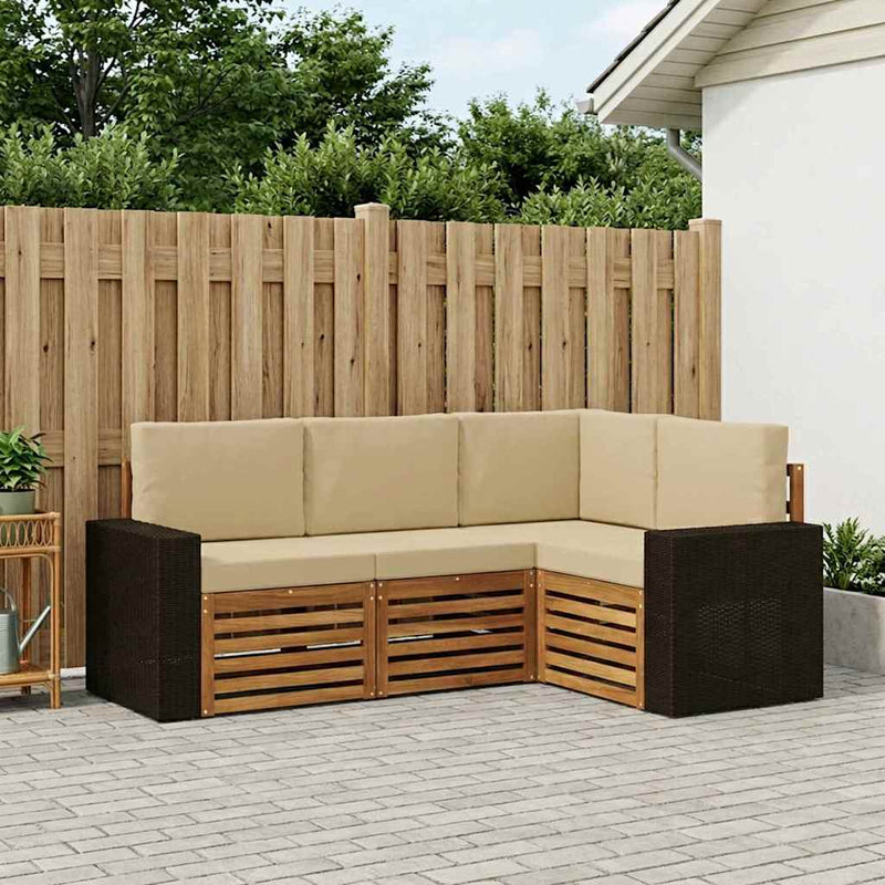 Set de canapele de exterior 4 buc. Poliester