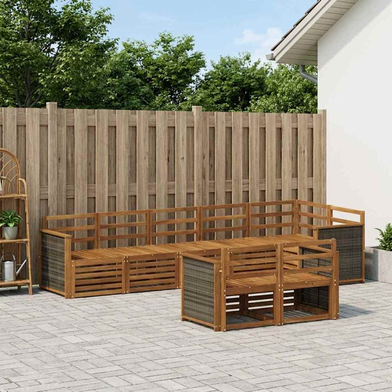Set de canapele de exterior 7 buc.