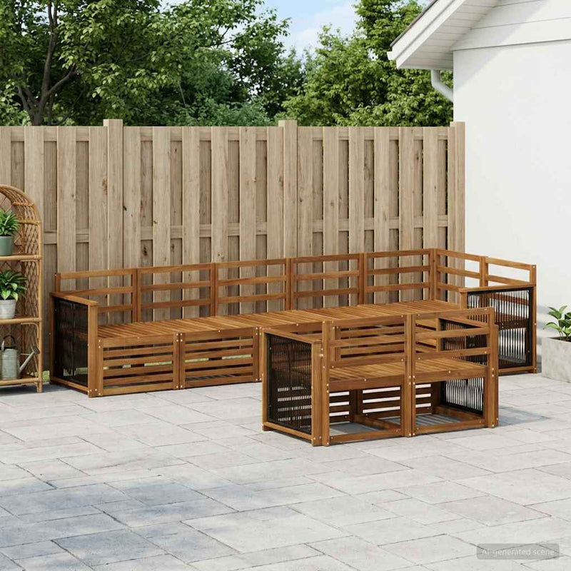 Set de canapele de exterior 7 buc.