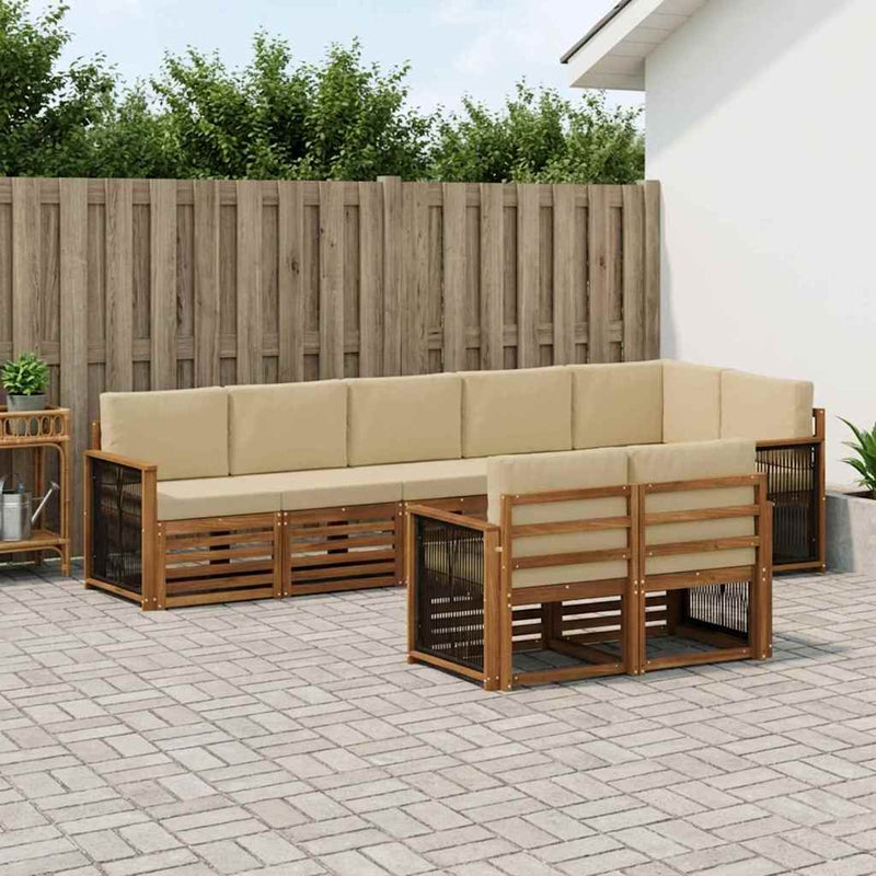 Set de canapele de exterior 7 buc.