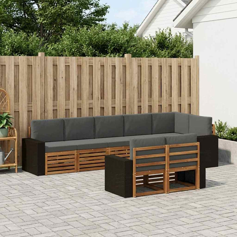 Set de canapele de exterior 8 buc. Poliester