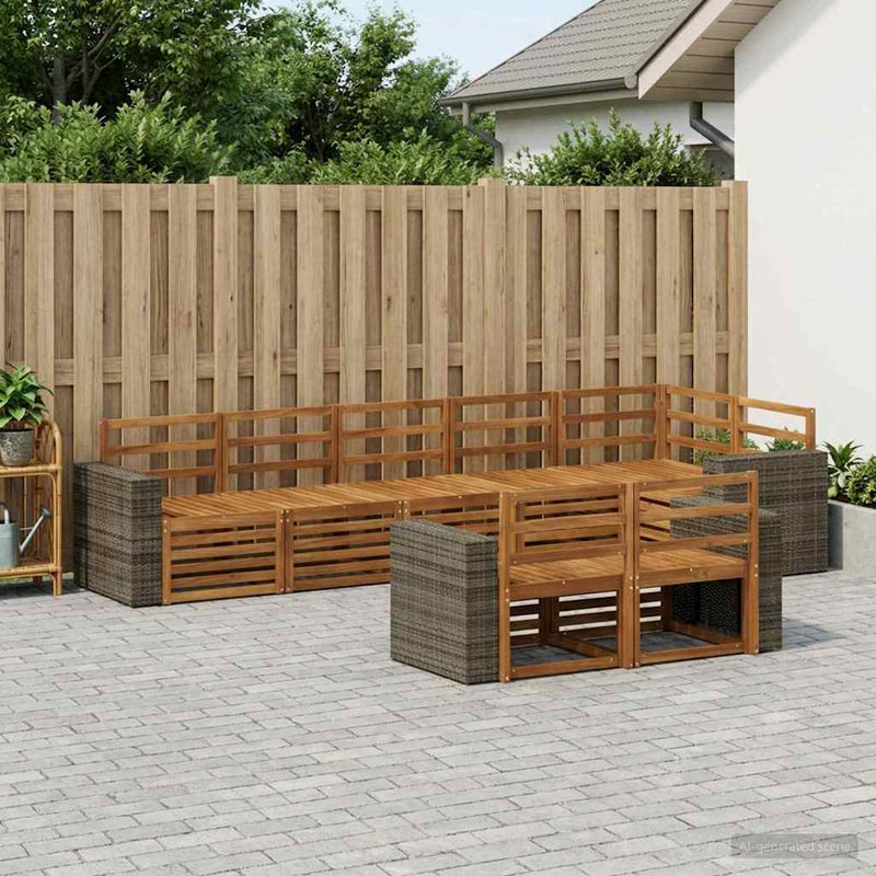 Set de canapele de exterior 8 buc. Poliester