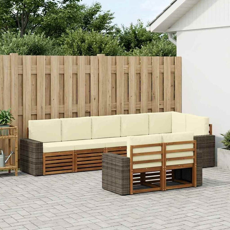 Set de canapele de exterior 8 buc. Poliester