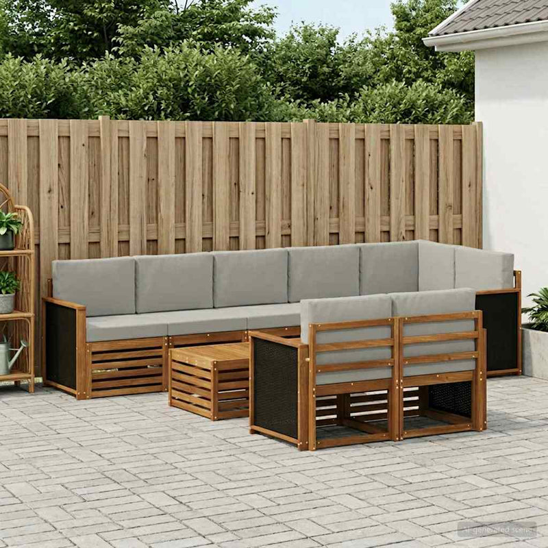 Seturi de canapele Lemn Solid de Acacia