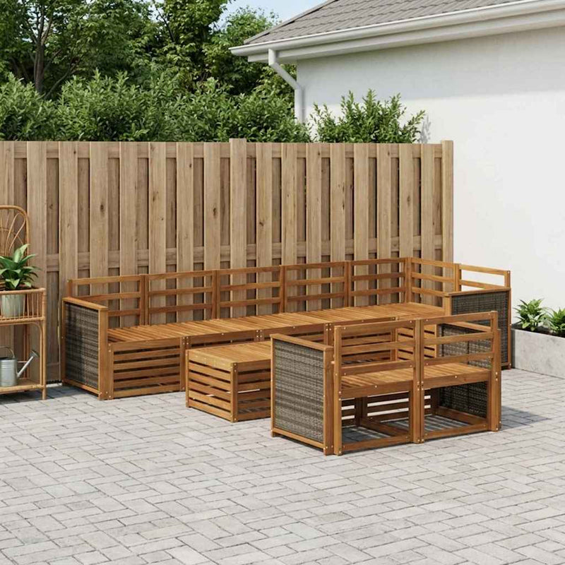 Seturi de canapele Lemn Solid de Acacia