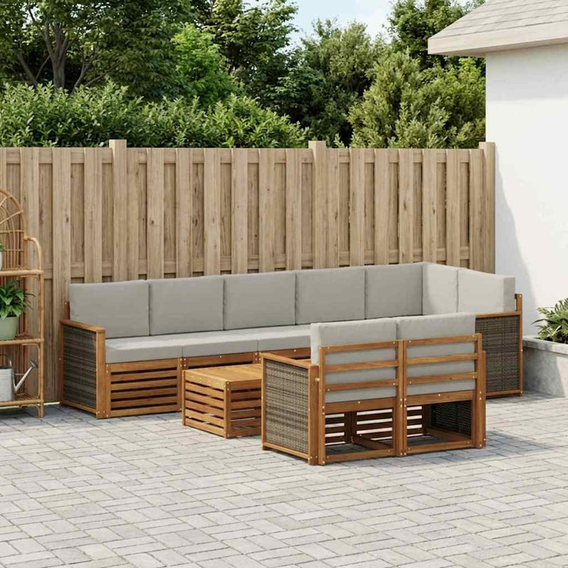 Seturi de canapele Lemn Solid de Acacia