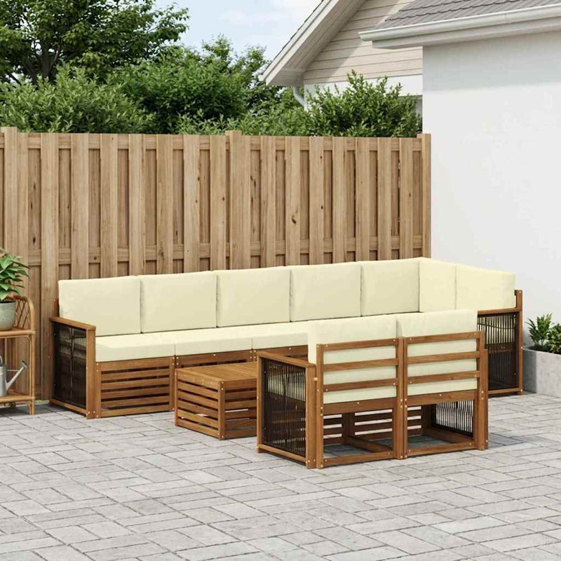 Seturi de canapele Lemn Solid de Acacia