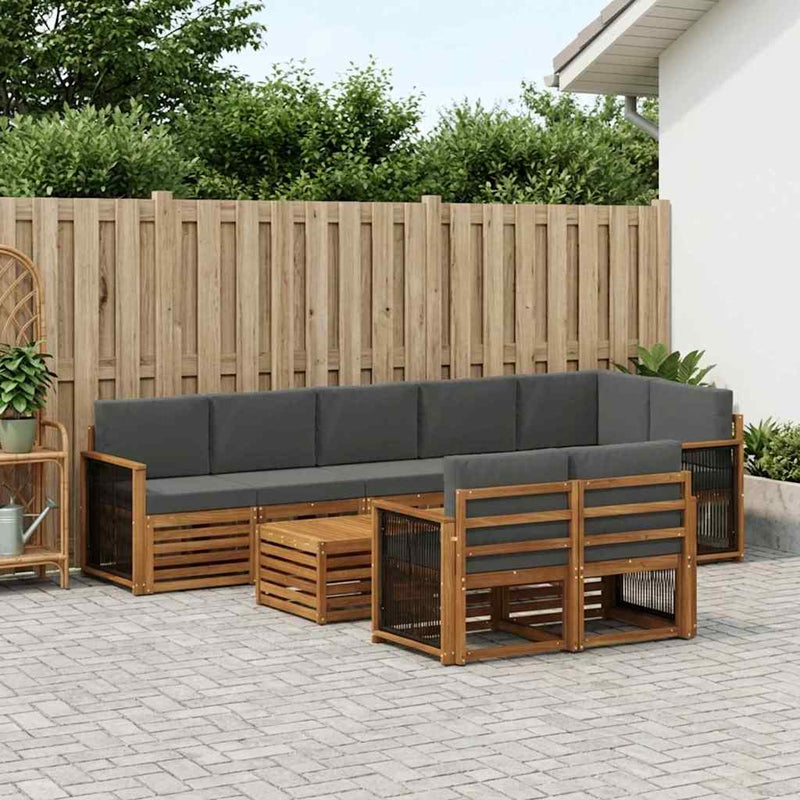 Seturi de canapele Lemn Solid de Acacia