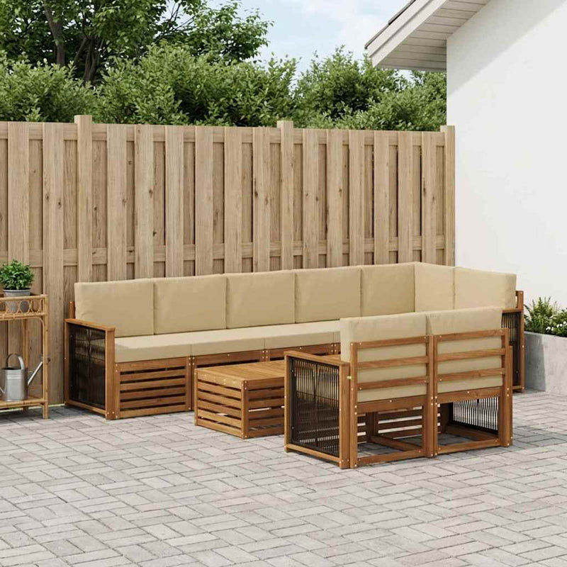 Seturi de canapele Lemn Solid de Acacia