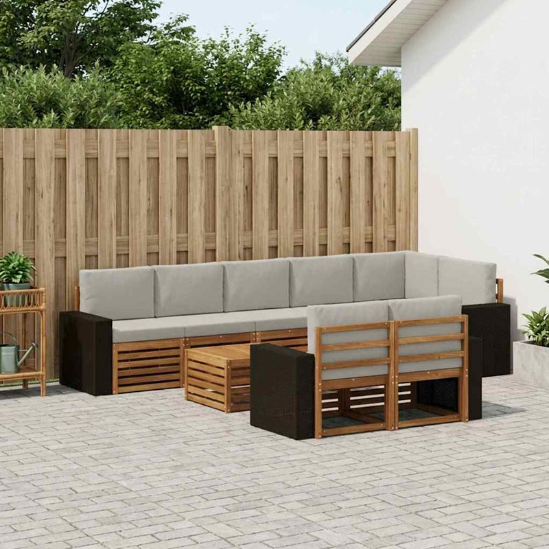 Seturi de canapele Lemn Solid de Acacia