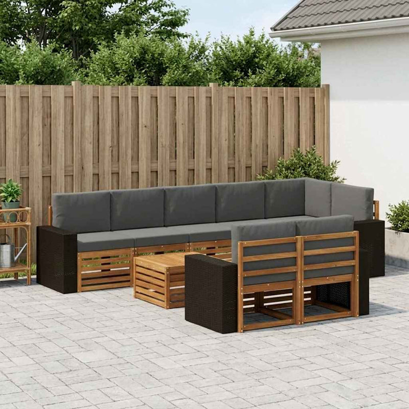 Seturi de canapele Lemn Solid de Acacia