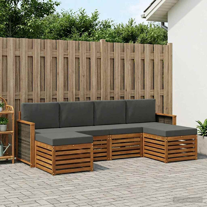 Set de canapele de exterior 5 buc.