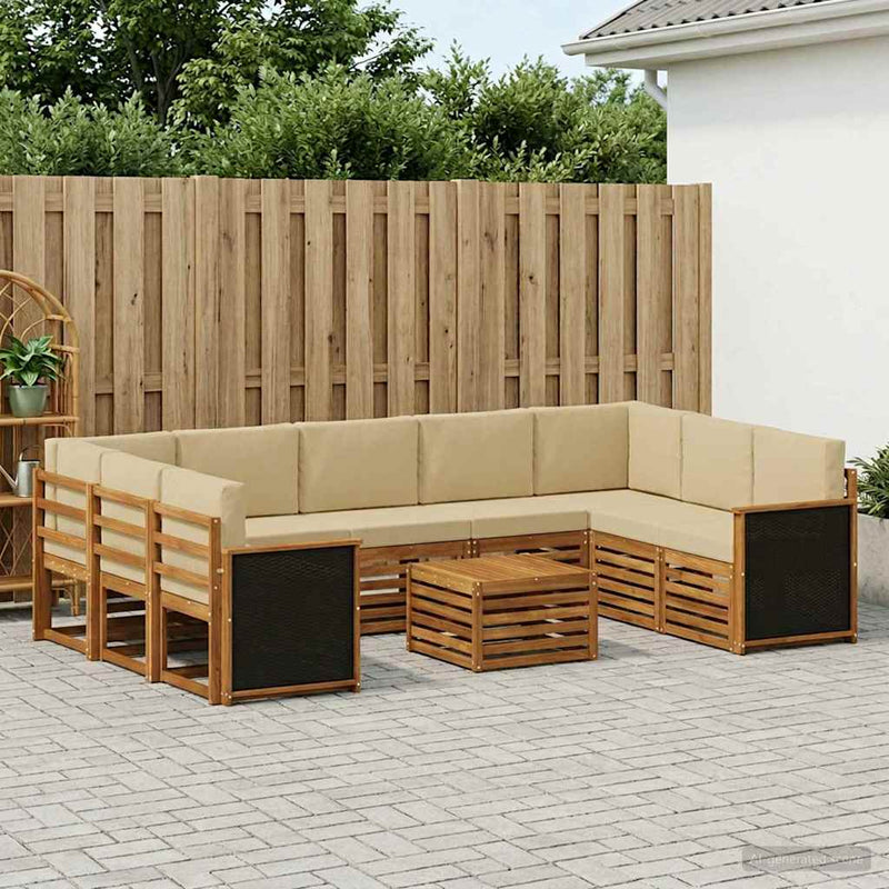Seturi de canapele Lemn Solid de Acacia