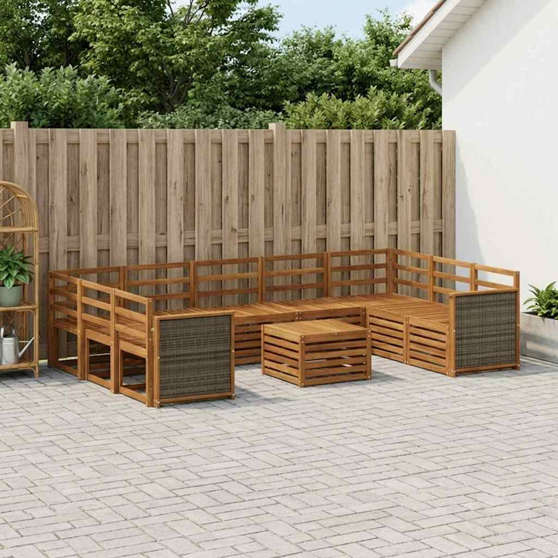Seturi de canapele Lemn Solid de Acacia