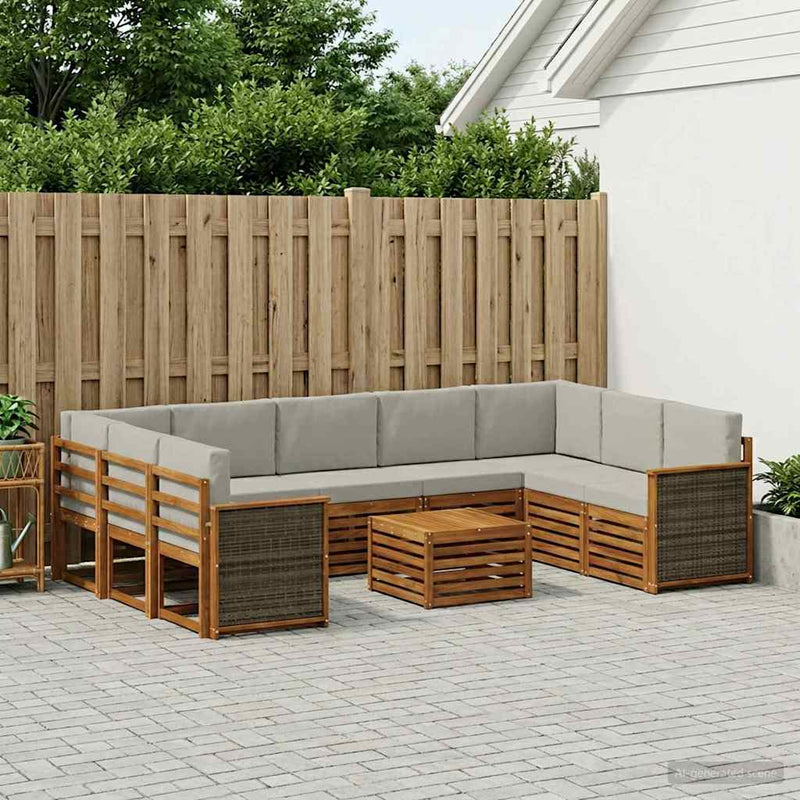 Seturi de canapele Lemn Solid de Acacia