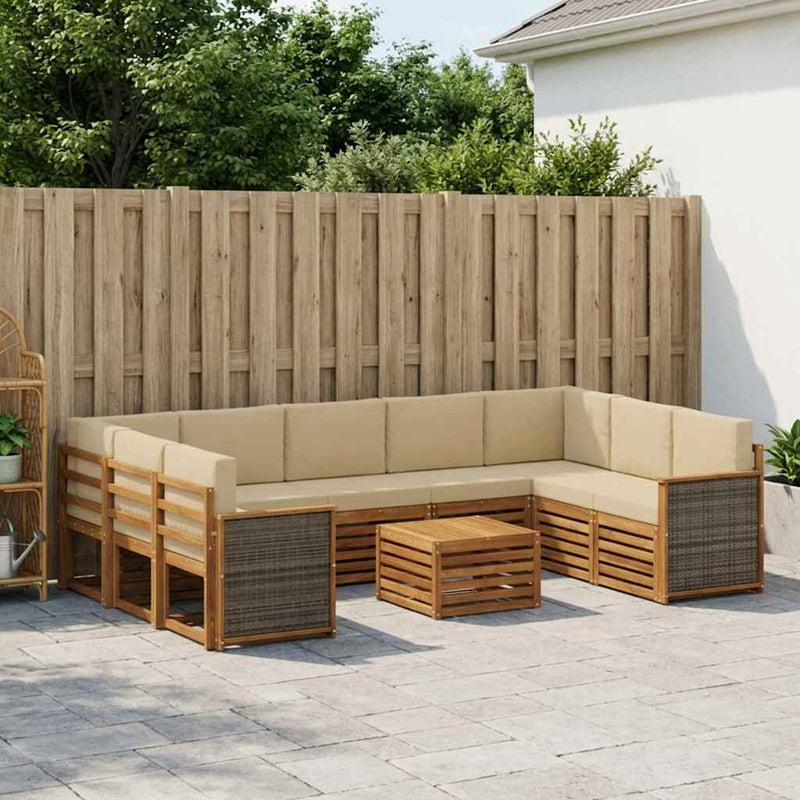 Seturi de canapele Lemn Solid de Acacia