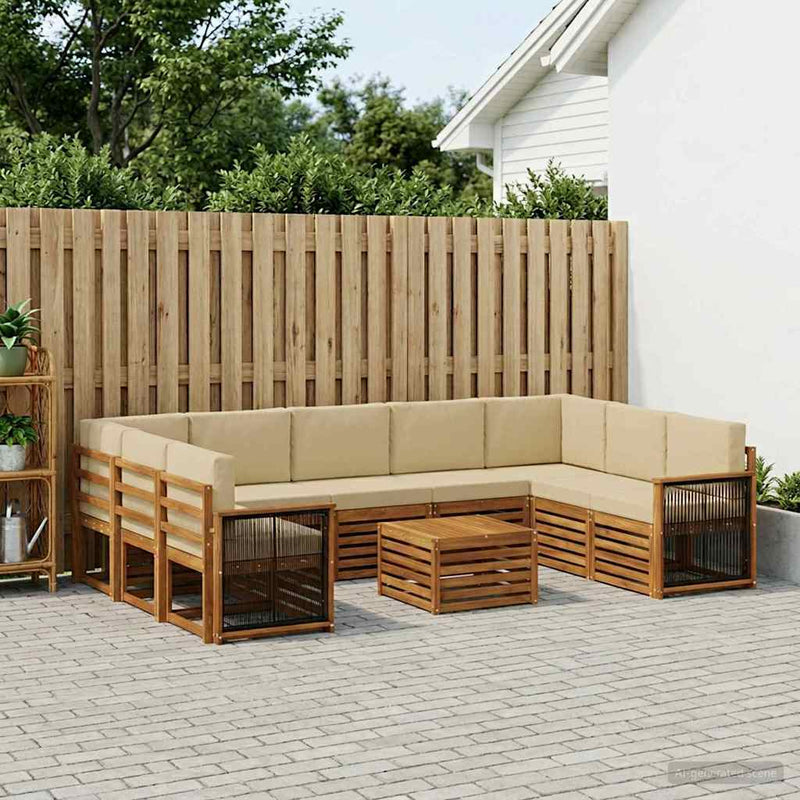 Seturi de canapele Lemn Solid de Acacia