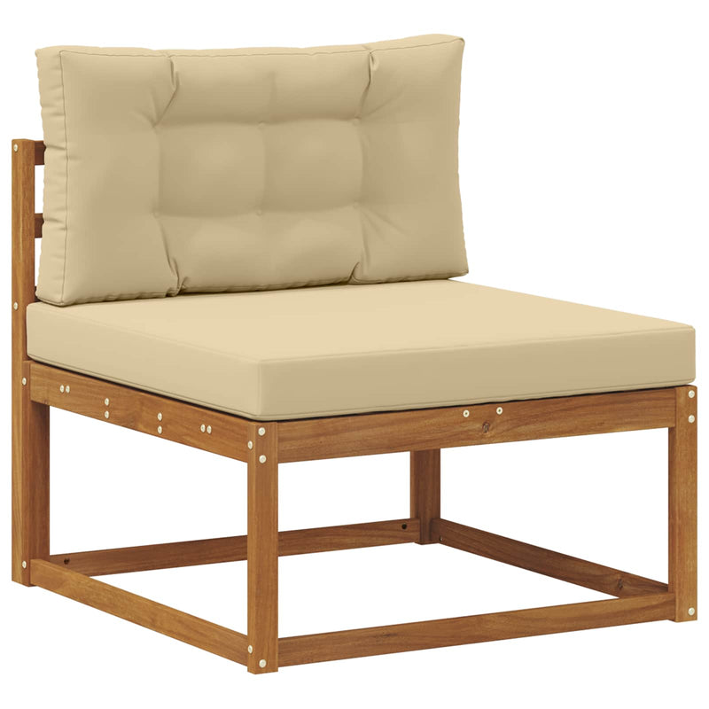 Set de canapele de exterior 3 buc. Natural și Bej