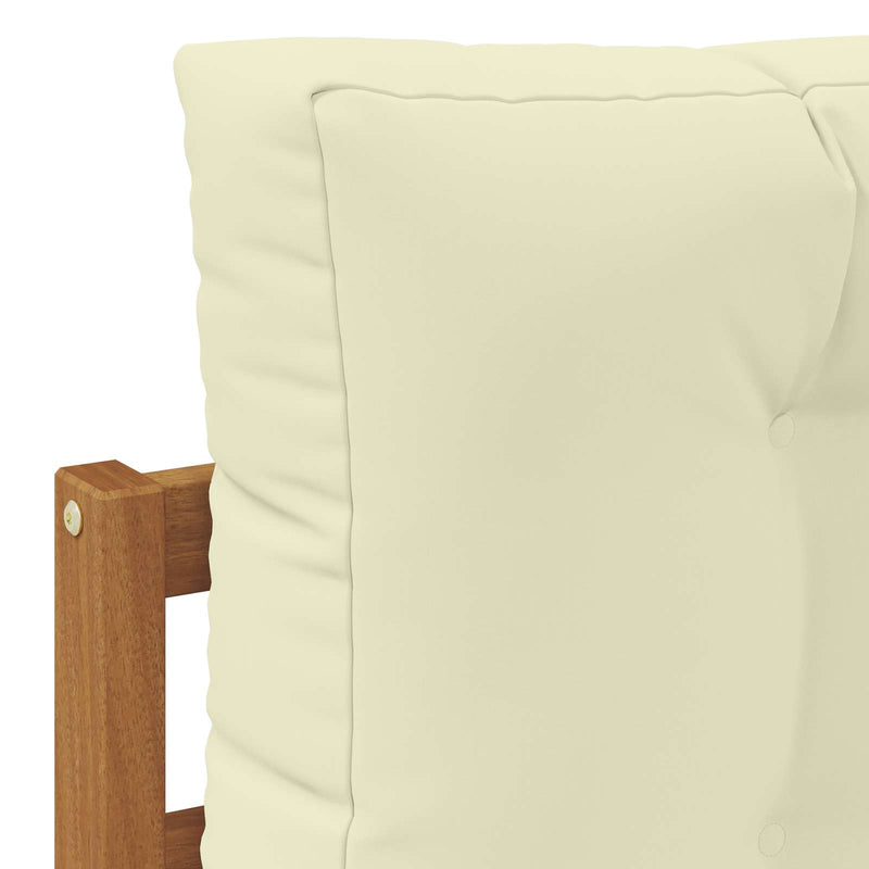 Set de canapele de exterior 3 buc. Natural și Crem
