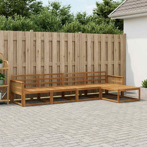 Set de canapele de exterior 5 buc. natural Lemn Solid de Acacia
