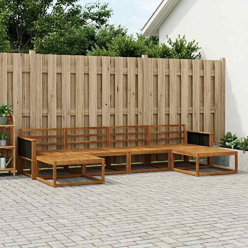 Set de canapele de exterior 6 buc. natural Lemn Solid de Acacia