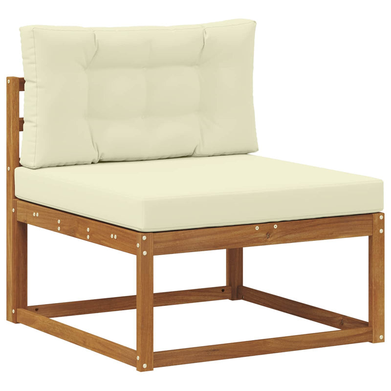 Set de canapele de exterior 9 buc. Natural și Crem