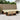 Set de canapele de exterior 7 buc. Natural și Crem