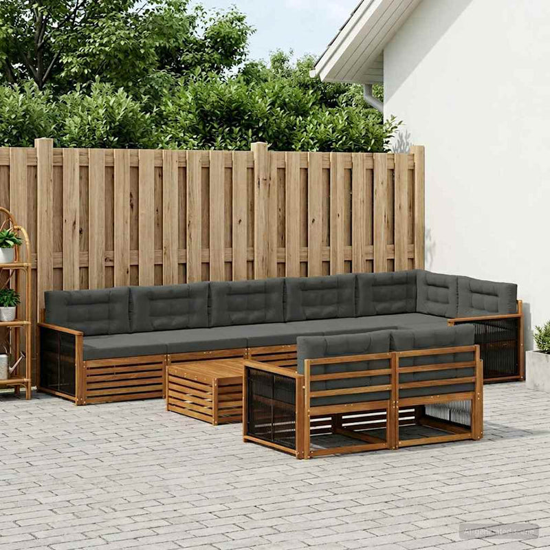 Set de canapele de exterior 9 buc.
