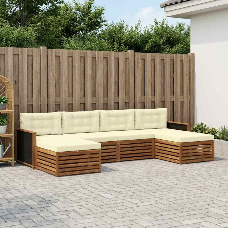 Set de canapele de exterior 6 buc. Lemn Solid de Acacia