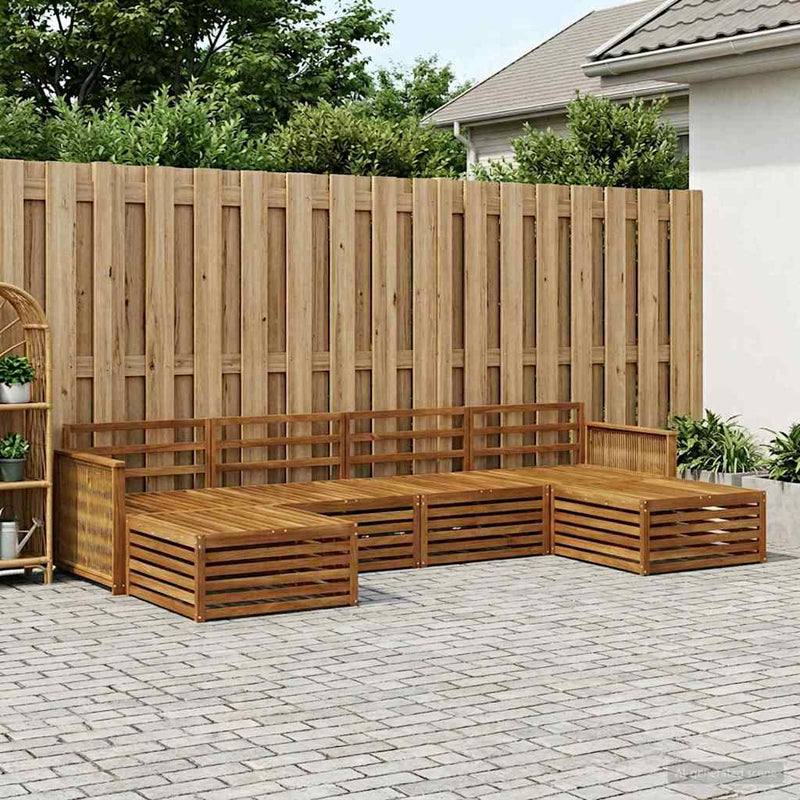 Set de canapele de exterior 6 buc. Lemn Solid de Acacia