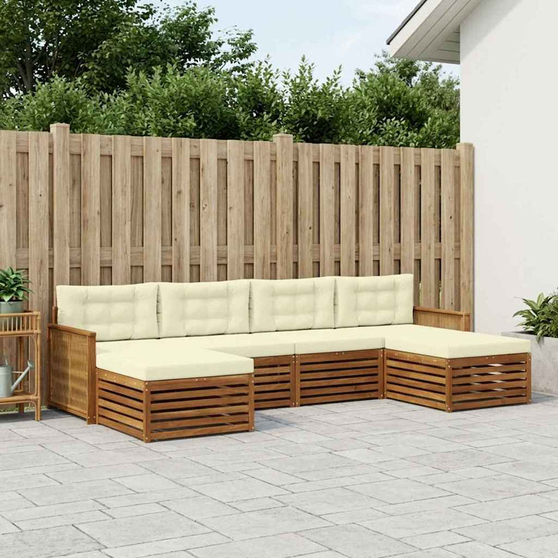 Set de canapele de exterior 6 buc. Lemn Solid de Acacia