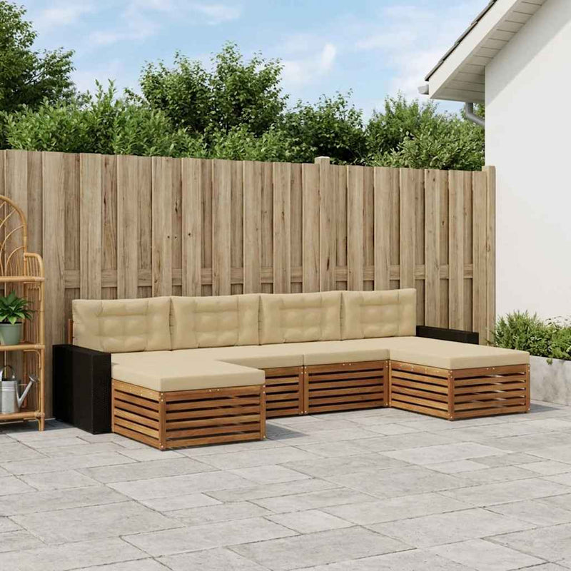 Set de canapele de exterior 6 buc. Lemn Solid de Acacia