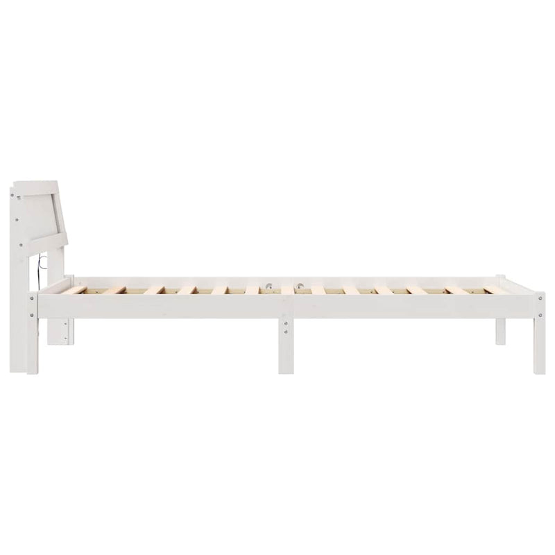 Cadru de pat cu headboard Alb 100 x 200 cm Lemn de pin masiv