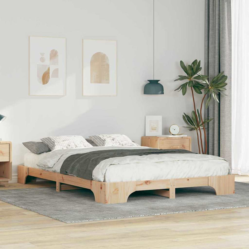 Cadru de pat Maro 140 x 210 cm Lemn de pin masiv