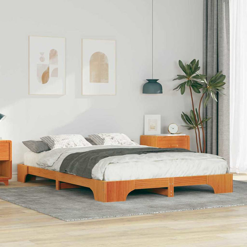Cadru de pat Maro 140 x 210 cm Lemn de pin masiv