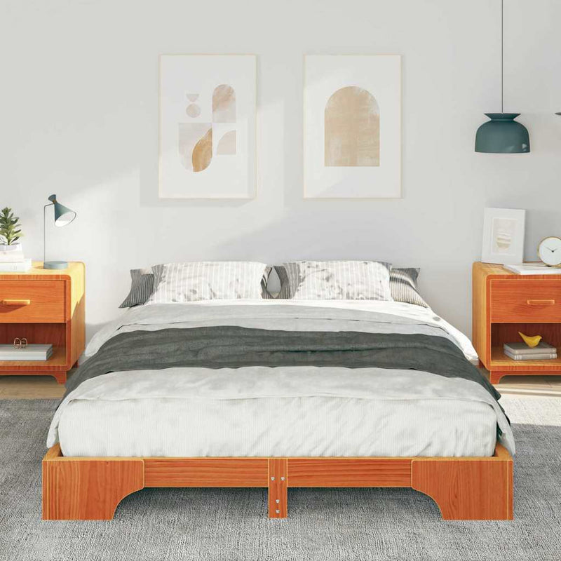 Cadru de pat Maro 140 x 220 cm Lemn de pin masiv