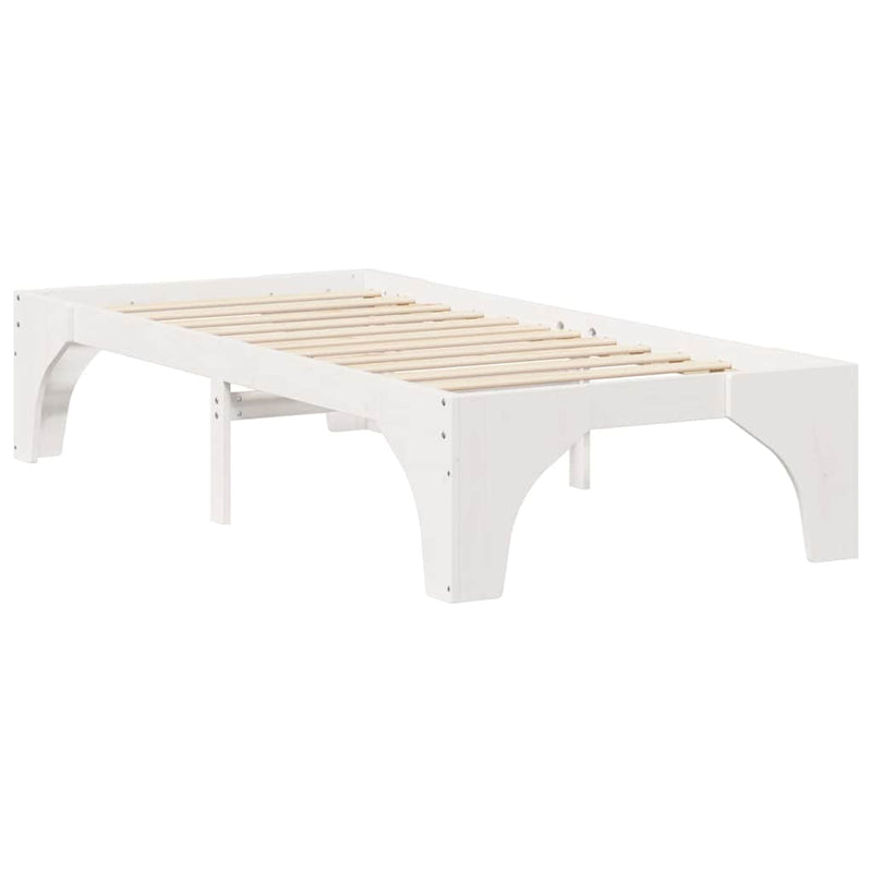 Cadru de pat Alb 100 x 200 cm Lemn de pin masiv