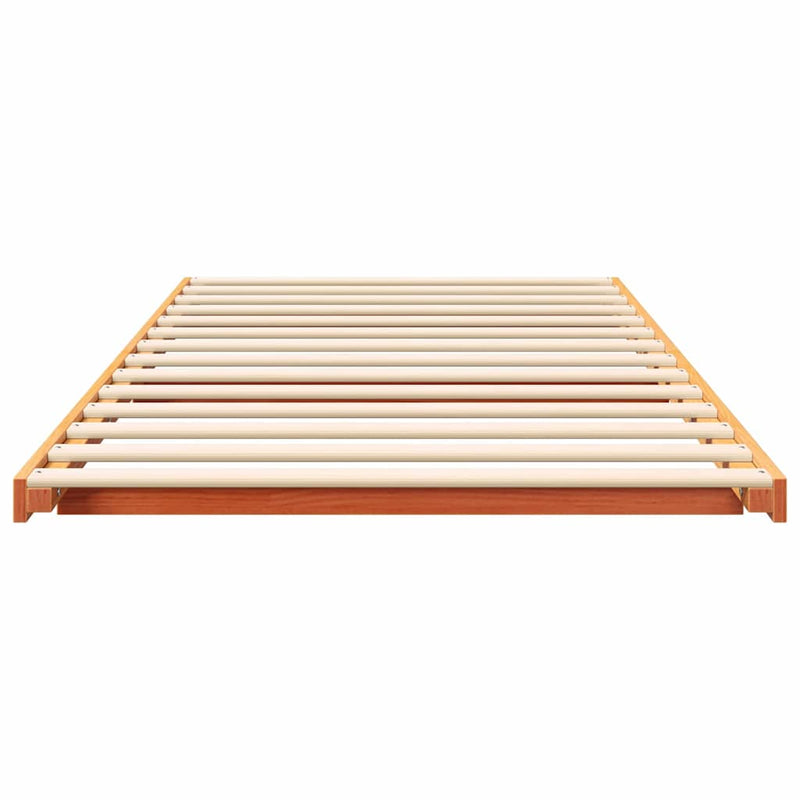 Cadru de pat Maroniu cerat 100 x 210 cm Lemn de pin masiv