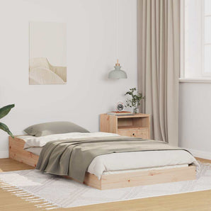 Cadru de pat natural 80 x 200 cm Lemn de pin masiv