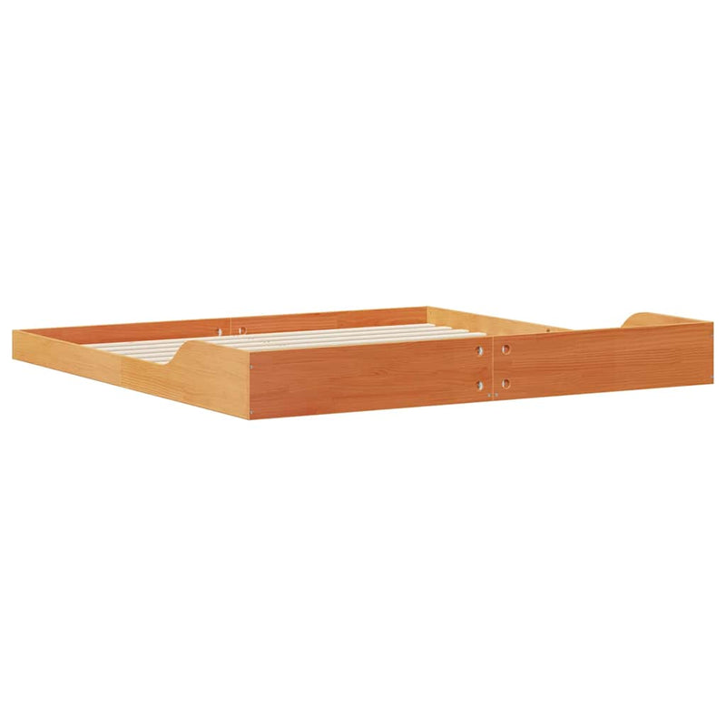 Cadru de pat Maroniu cerat 180 x 210 cm Lemn de pin masiv