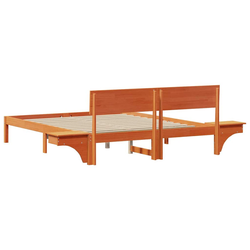 Cadru de pat Maroniu cerat 150 x 200 cm Lemn de pin masiv